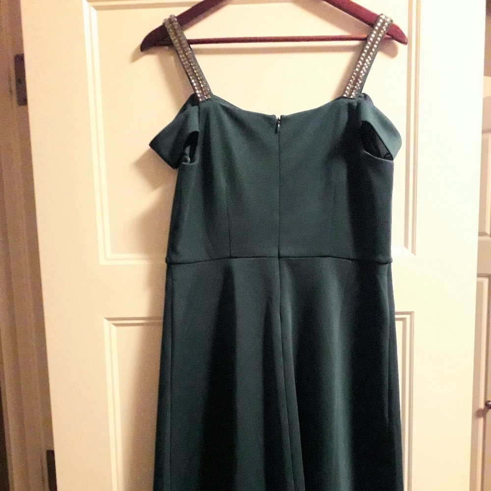 Ricki's Dark Teal Flare Dress - Picture 3 of 8